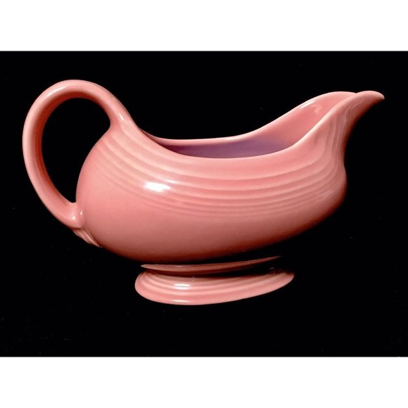 Fiesta Dining Fiestaware Gravy Boat Homerlaughlin Fiesta Retired Rose Pink Sauce Bowl 95s